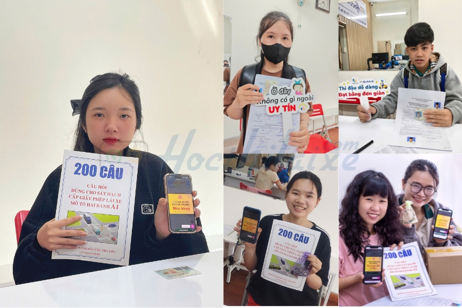 Học viên nhận bằng lái xe tại Trung tâm đào tạo lái xe miền nam - bằng lái xe hạng A, A1